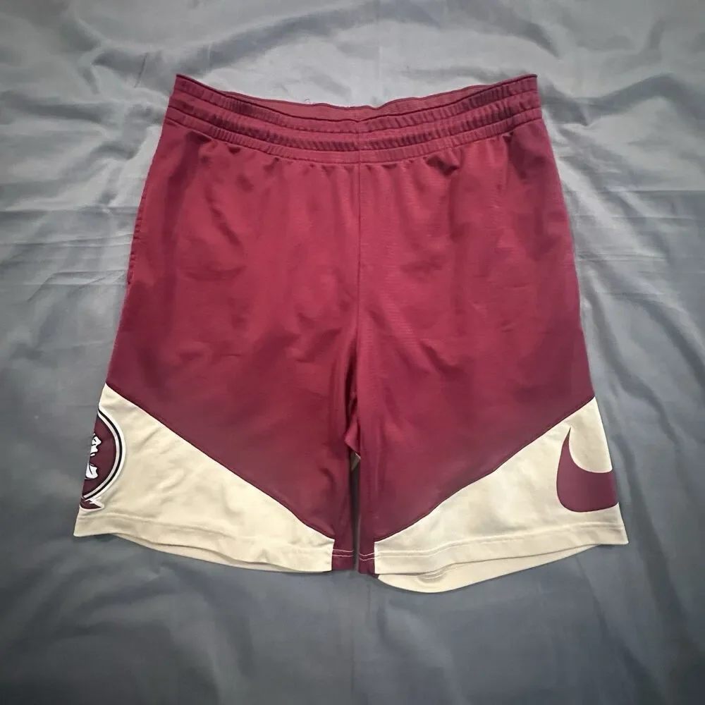 Nike FSU Florida State Seminoles Shorts Mens M Maroon NCAA Basketball Dri-Fit